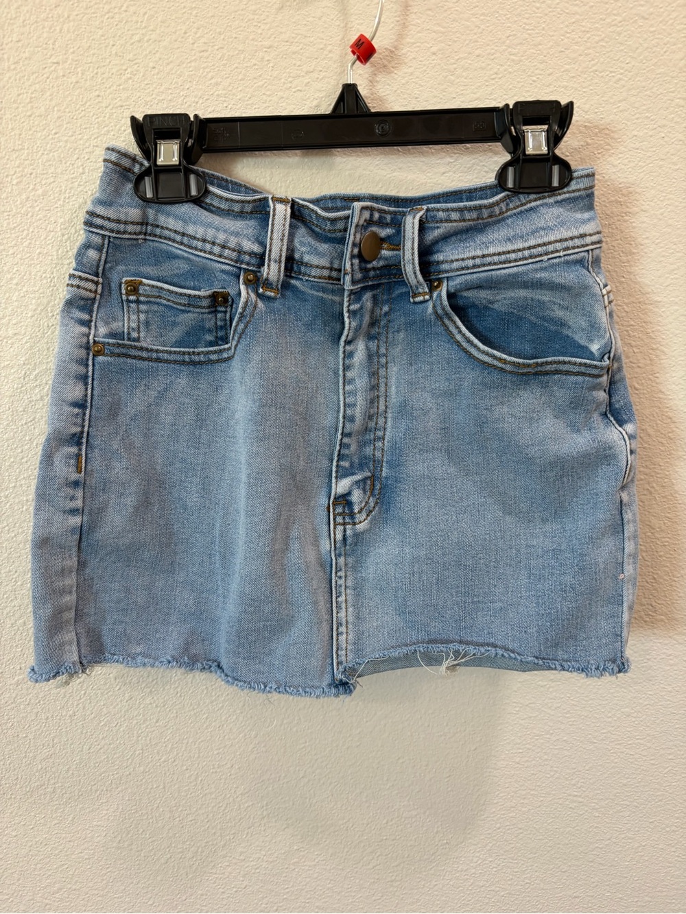 Light Wash Denim Mini Skirt - Casual Everyday
